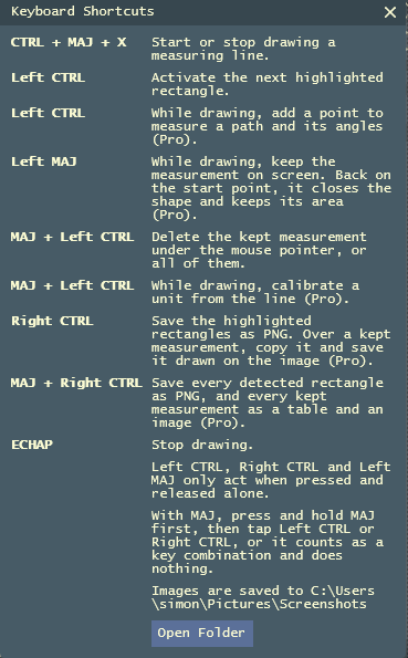 Keyboard Shortcuts dialog