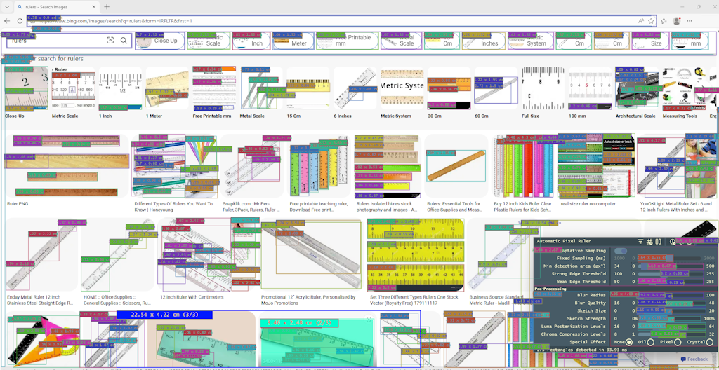 Automatic Pixel Ruler samples - Web2